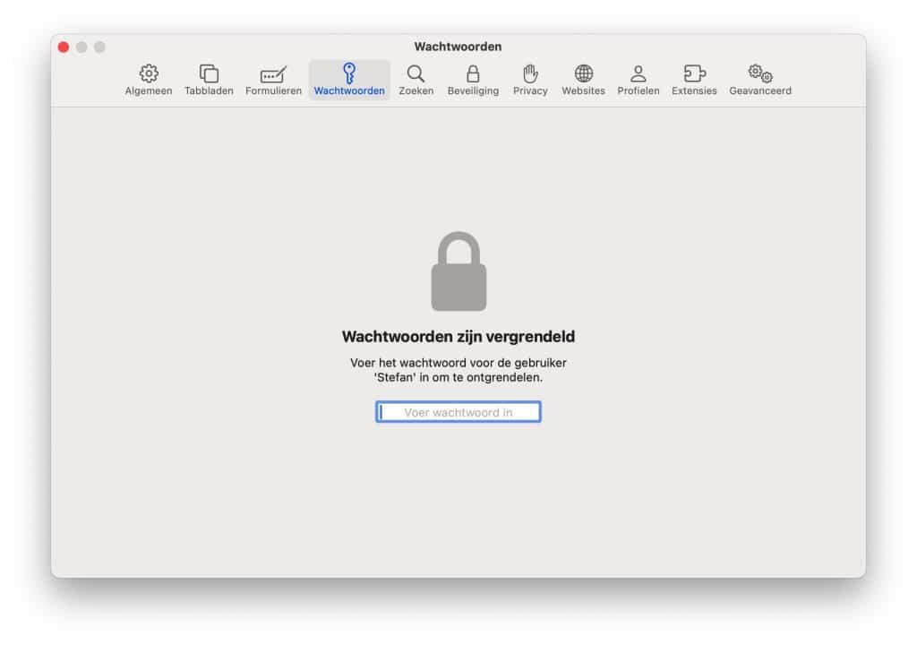 Sehen Sie sich gespeicherte Passwörter in Safari an