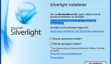 silverlight installeren internet explorer