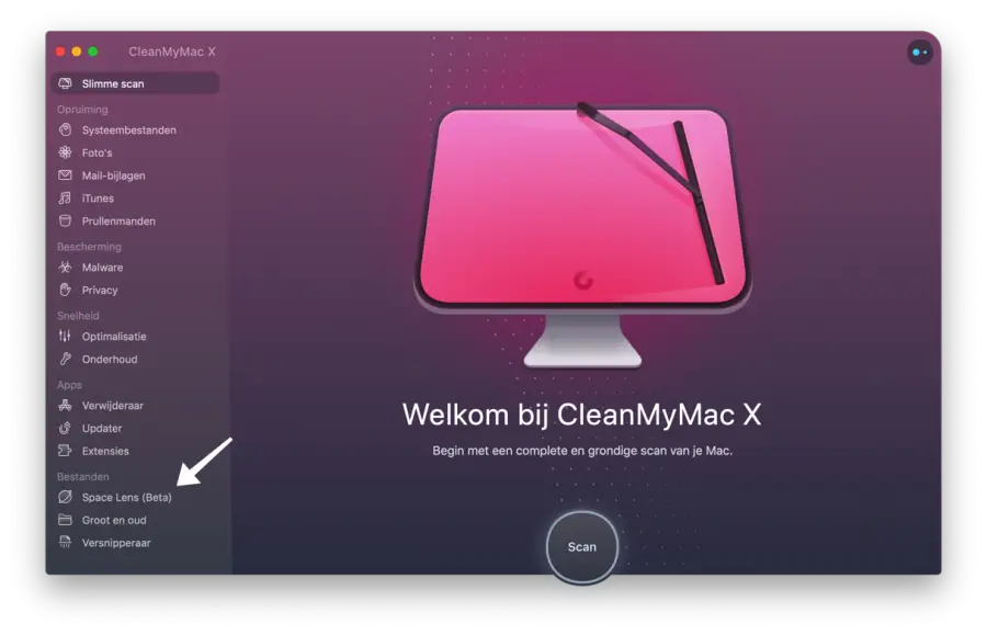 space lens - cleanmmymac