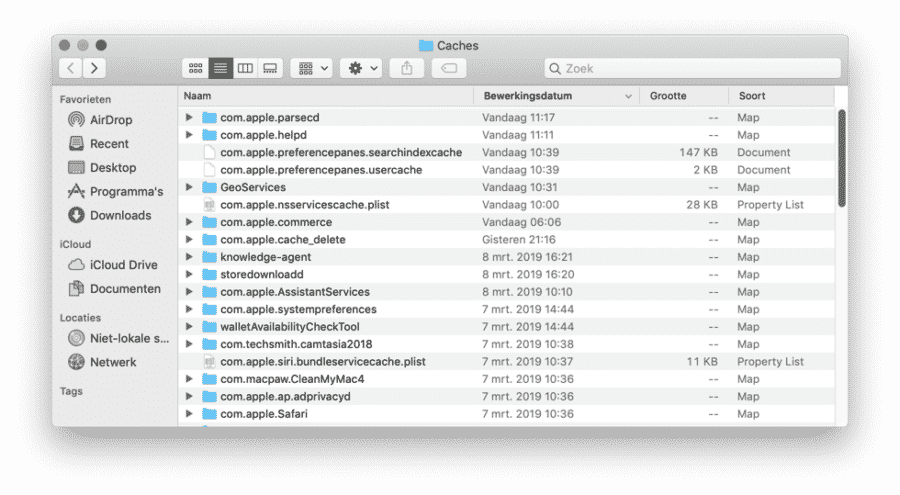 les fichiers temporaires suppriment Mac lent