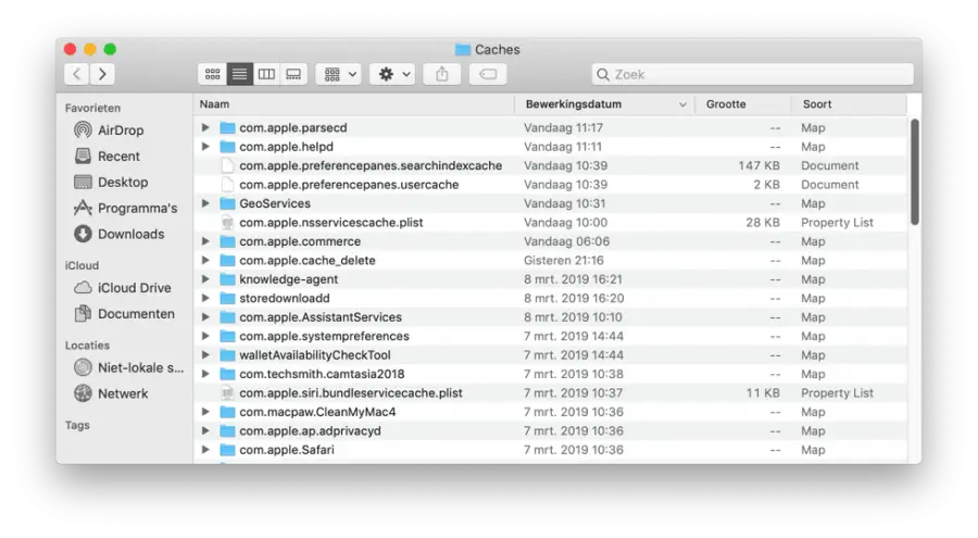 tijdelijke bestanden verwijderen trage mac