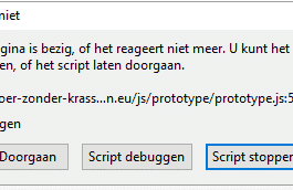 Waarschuwing script reageert niet Firefox