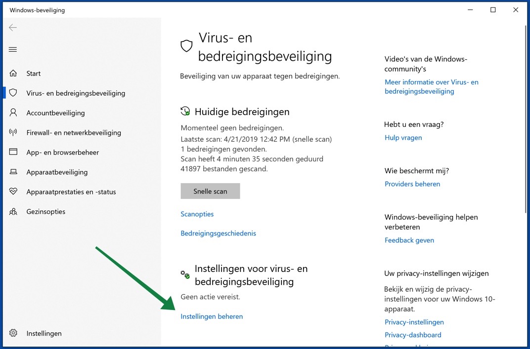 enable windows 10 antivirus