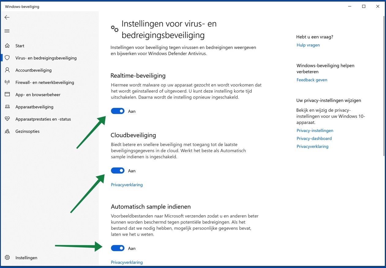 windows 10 antivirus real time security cloud security submit samples