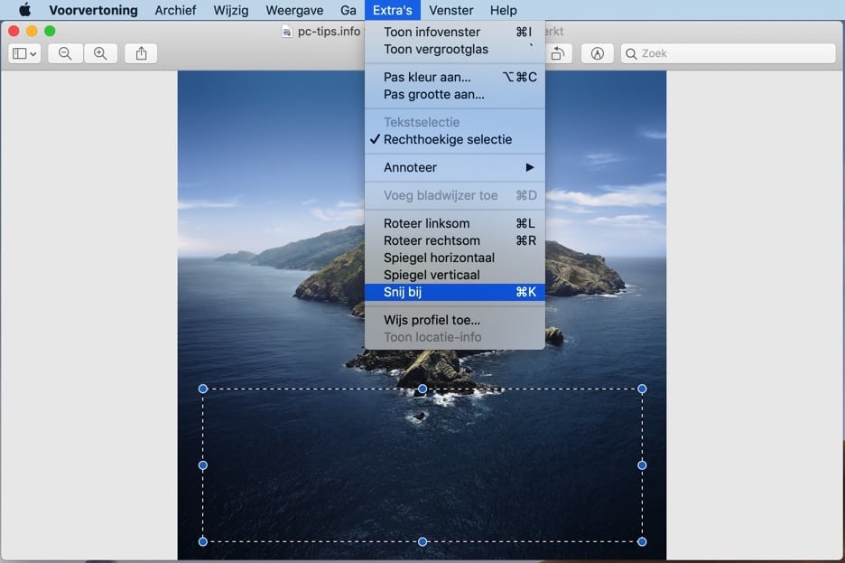 voorvertoning mac - afbeelding bij snijden