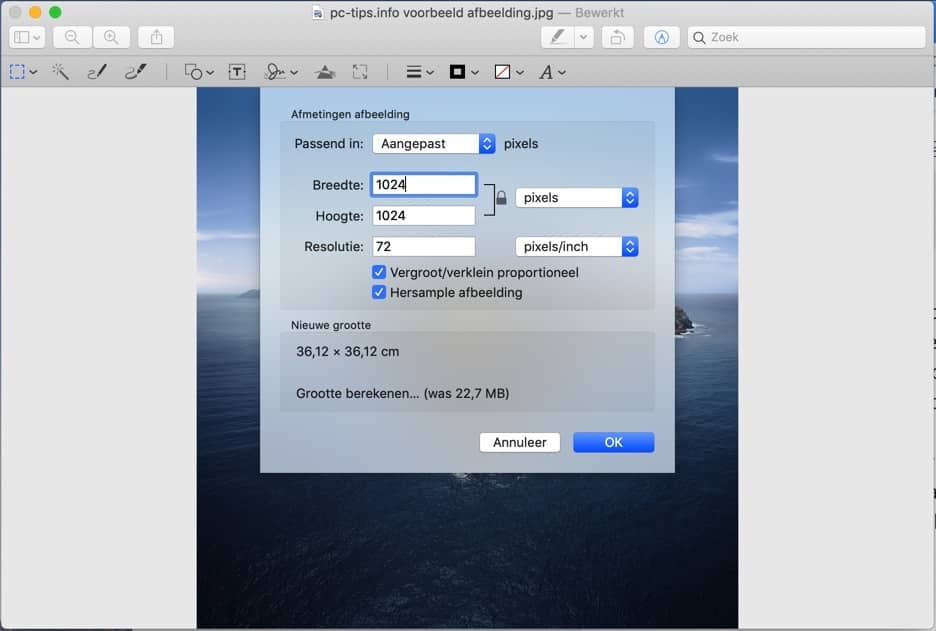 preview mac - adjust image size