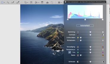 voorvertoning mac - afbeelding kleur optimaliseren