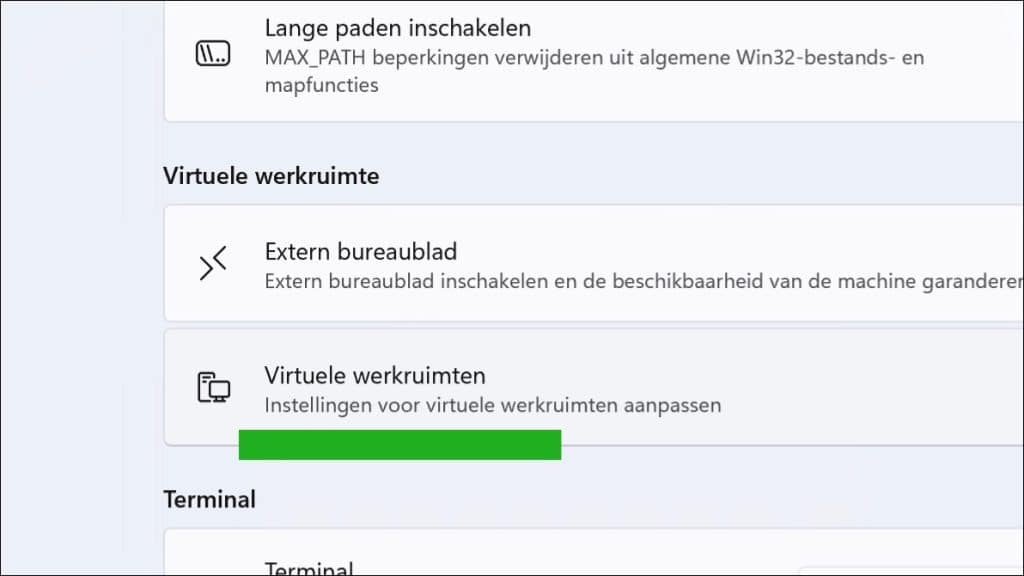 Virtuele werkruimten