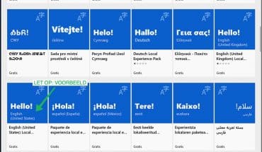 microsoft store taal installeren