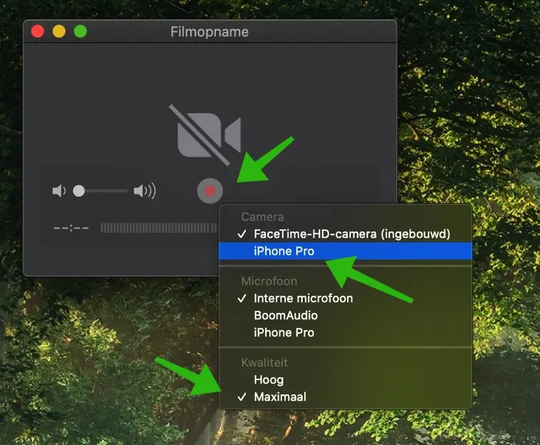 quicktime player iphone ipad spellen op mac