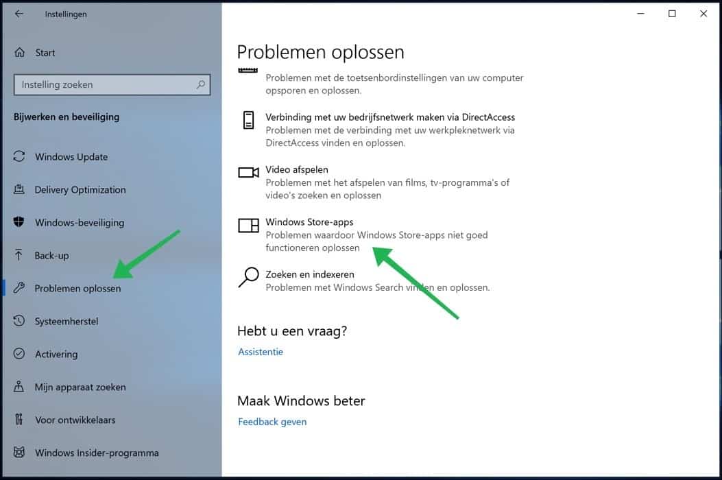 Fehlerbehebung im Windows Store