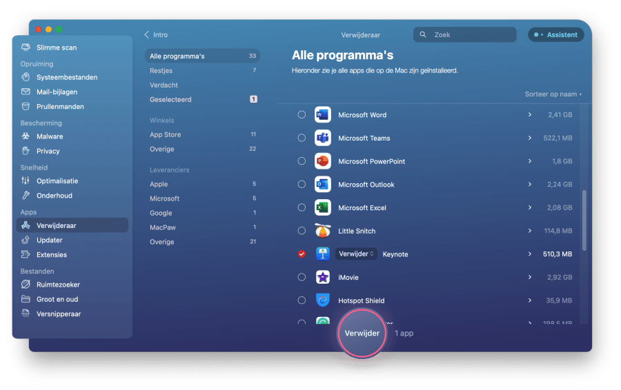 Mac software verwijderen met CleanMyMac