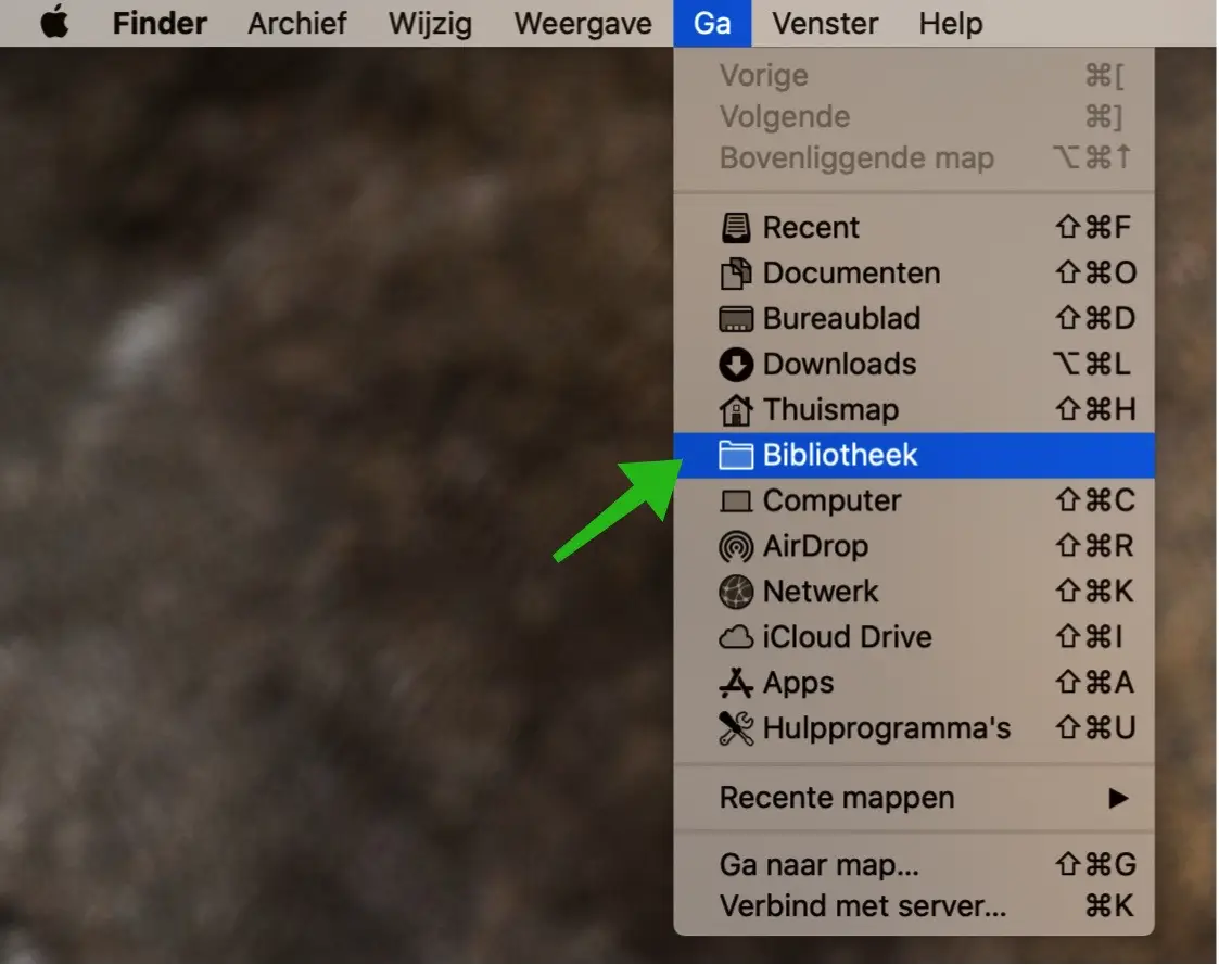 finder bibliotheek mac osx