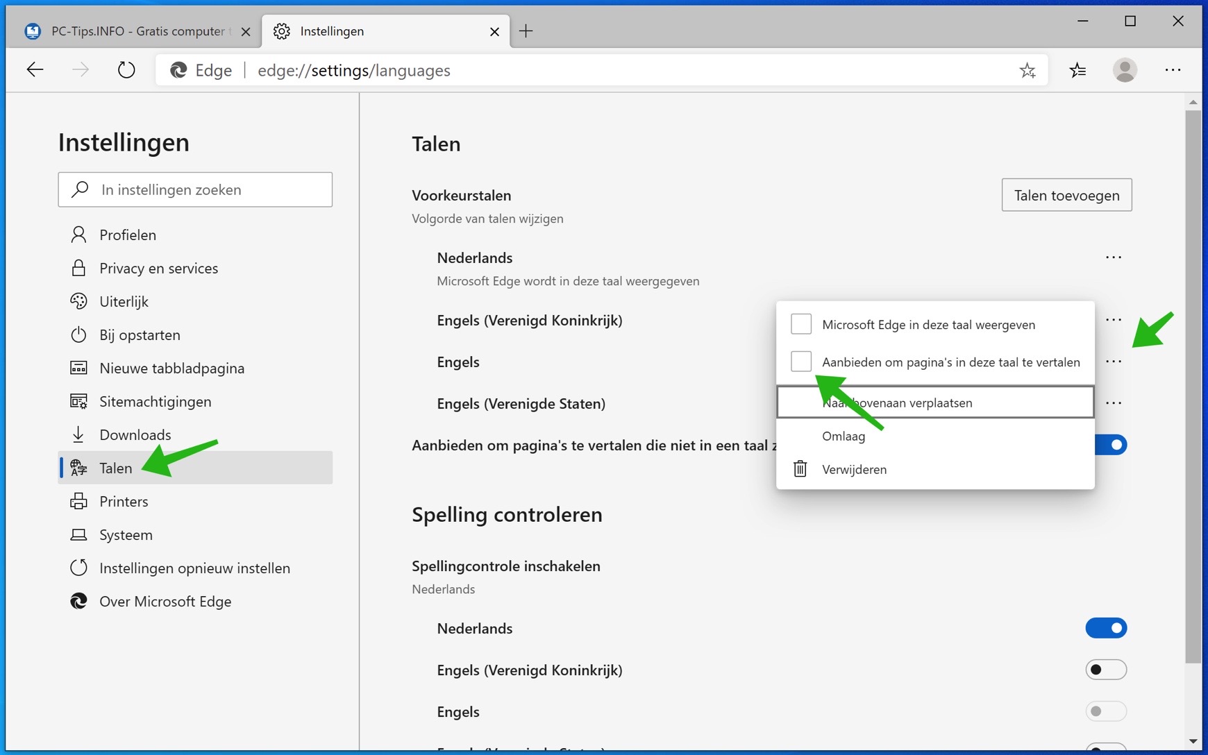 translate website automatically with chromium edge