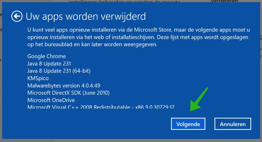 windows 10 nieuwe start apps verwijderd