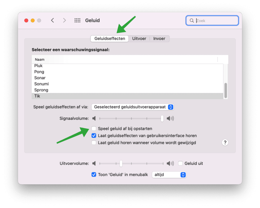 Opstart geluid uitschakelen in mac