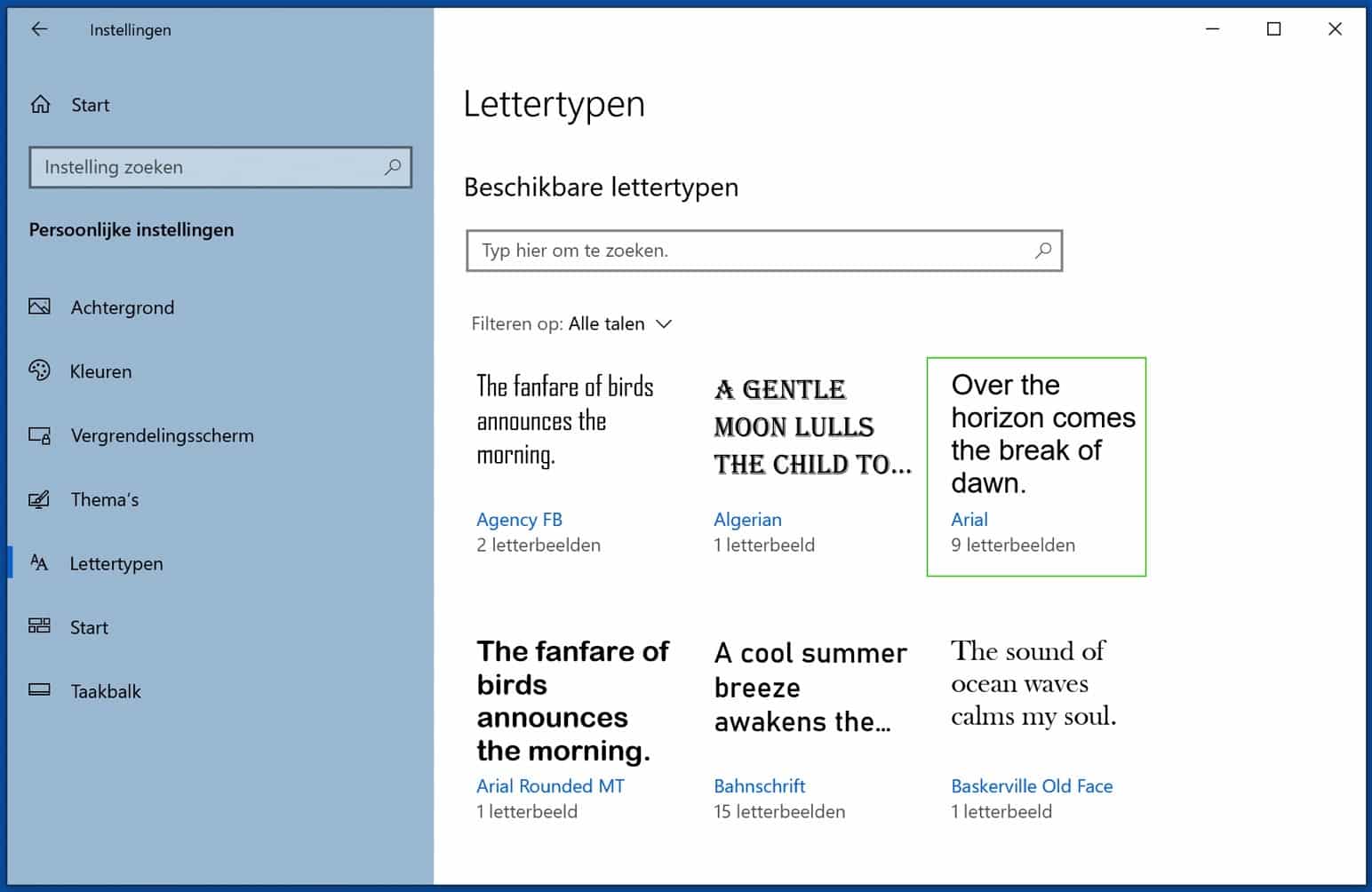 lettertype windows installeren