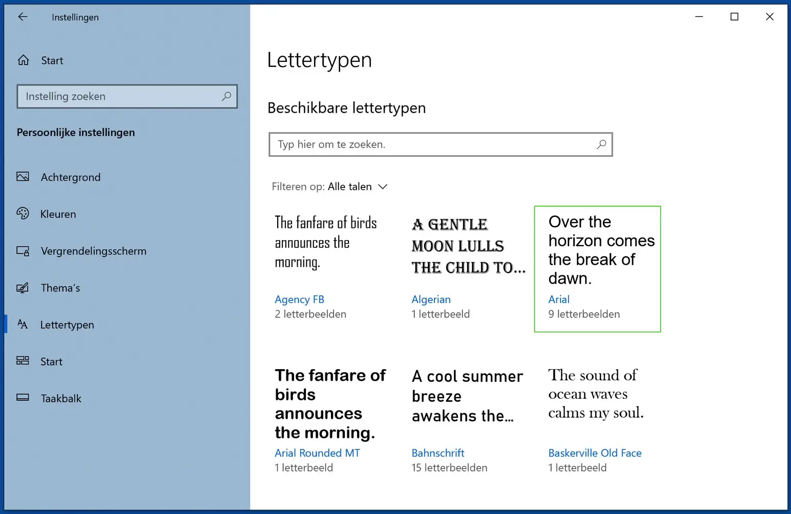 lettertype windows installeren