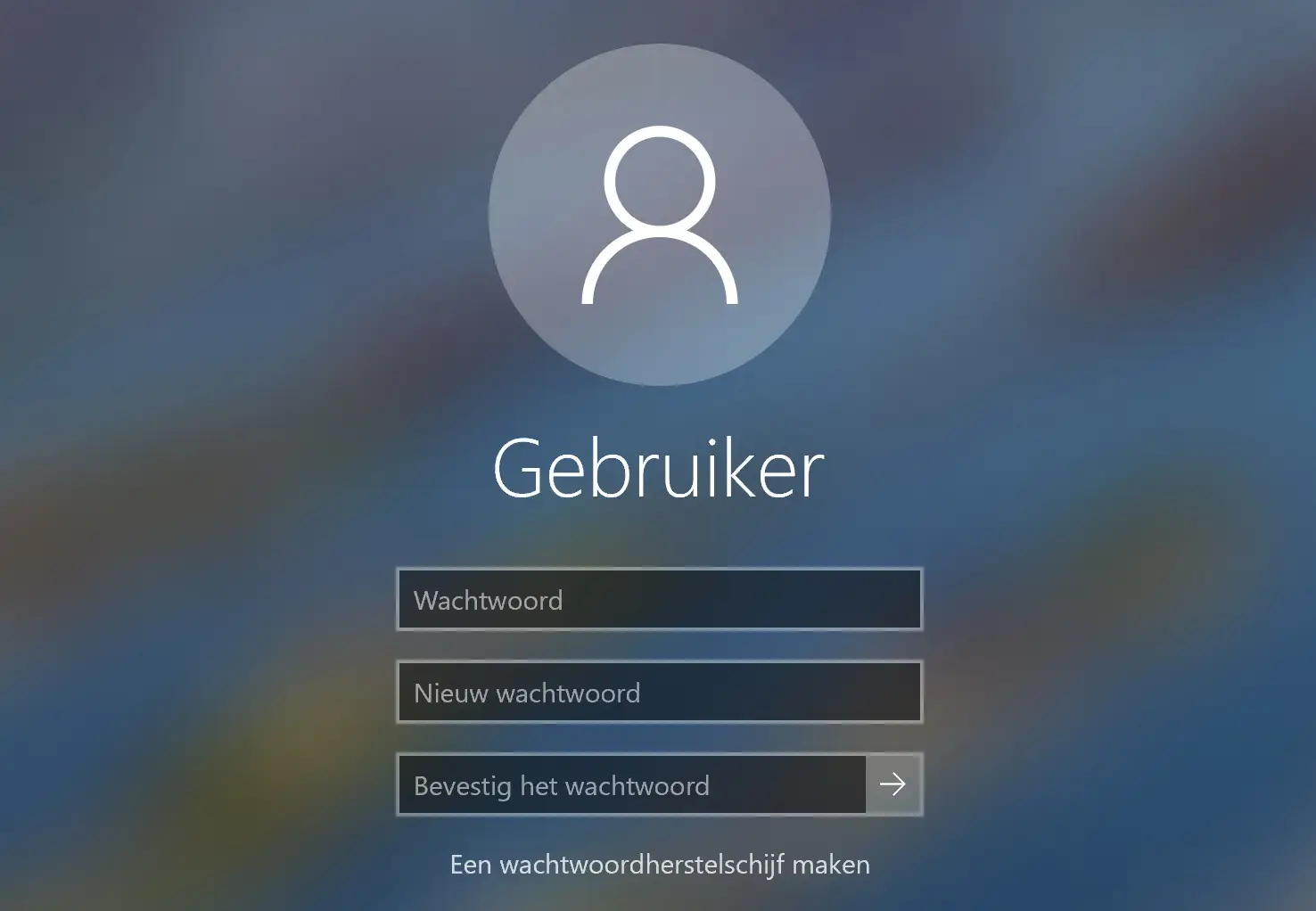 wachtwoord herstelschijf