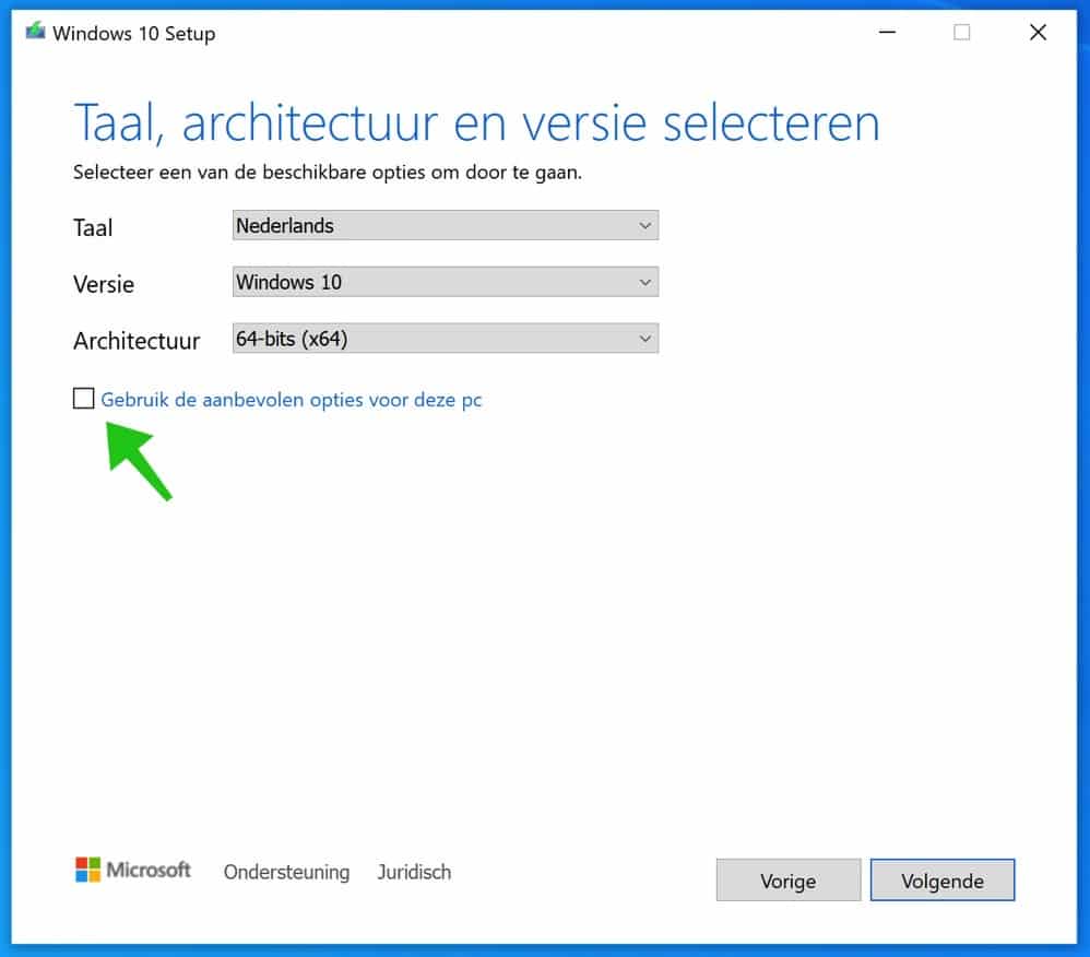 versión de arquitectura de Windows 10