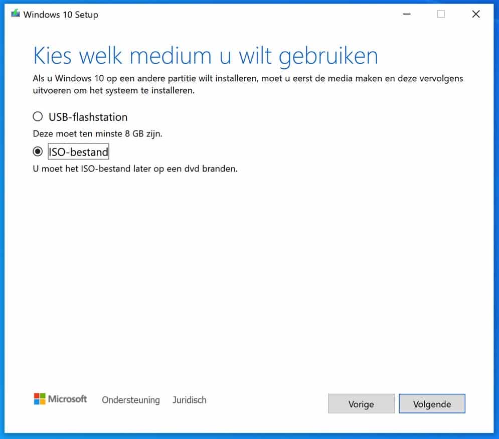 Erstellen Sie ein Windows 10-Installationsmedium