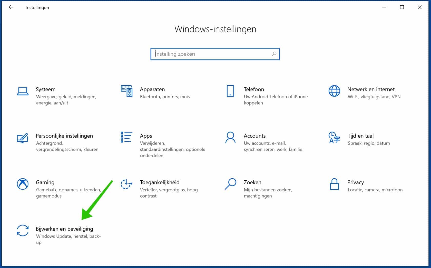 windows beveiligings instellingen