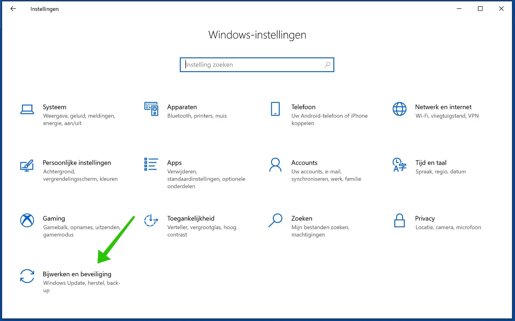 windows beveiligings instellingen