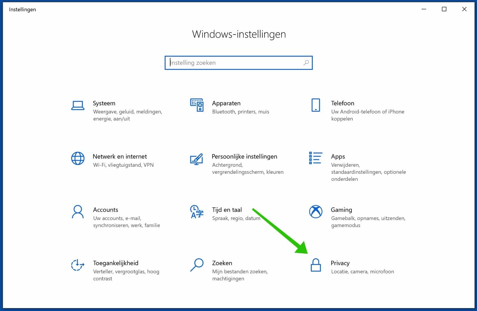windows privacy instellingen