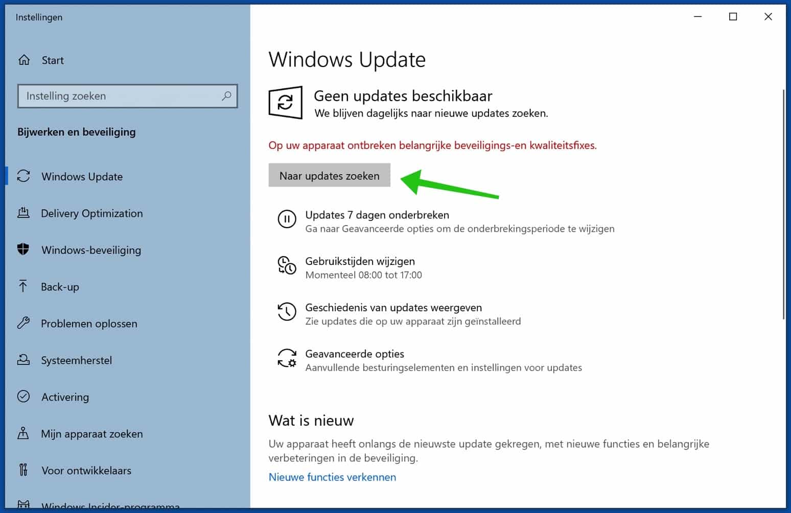 Überprüfen Sie Windows-Updates