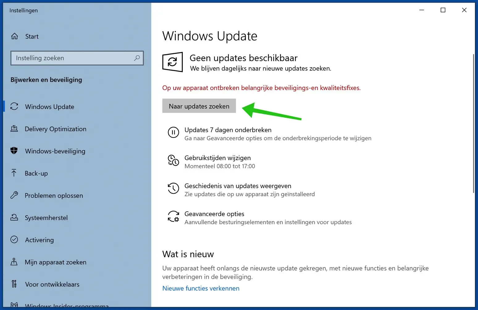 windows updates controleren