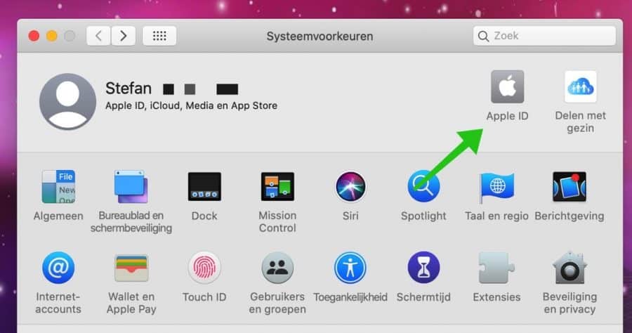 apple id instellingen