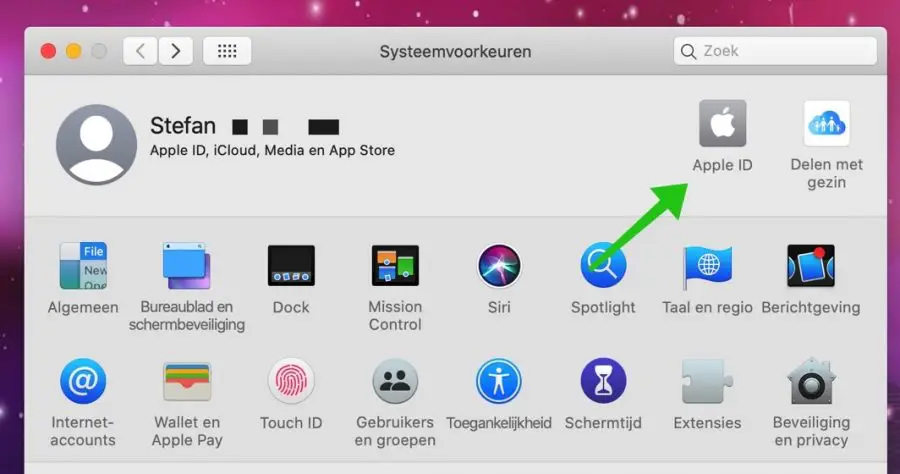 apple id instellingen