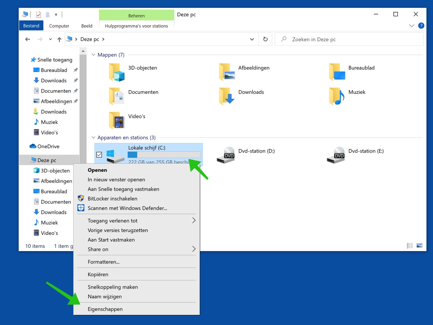 hard drive properties