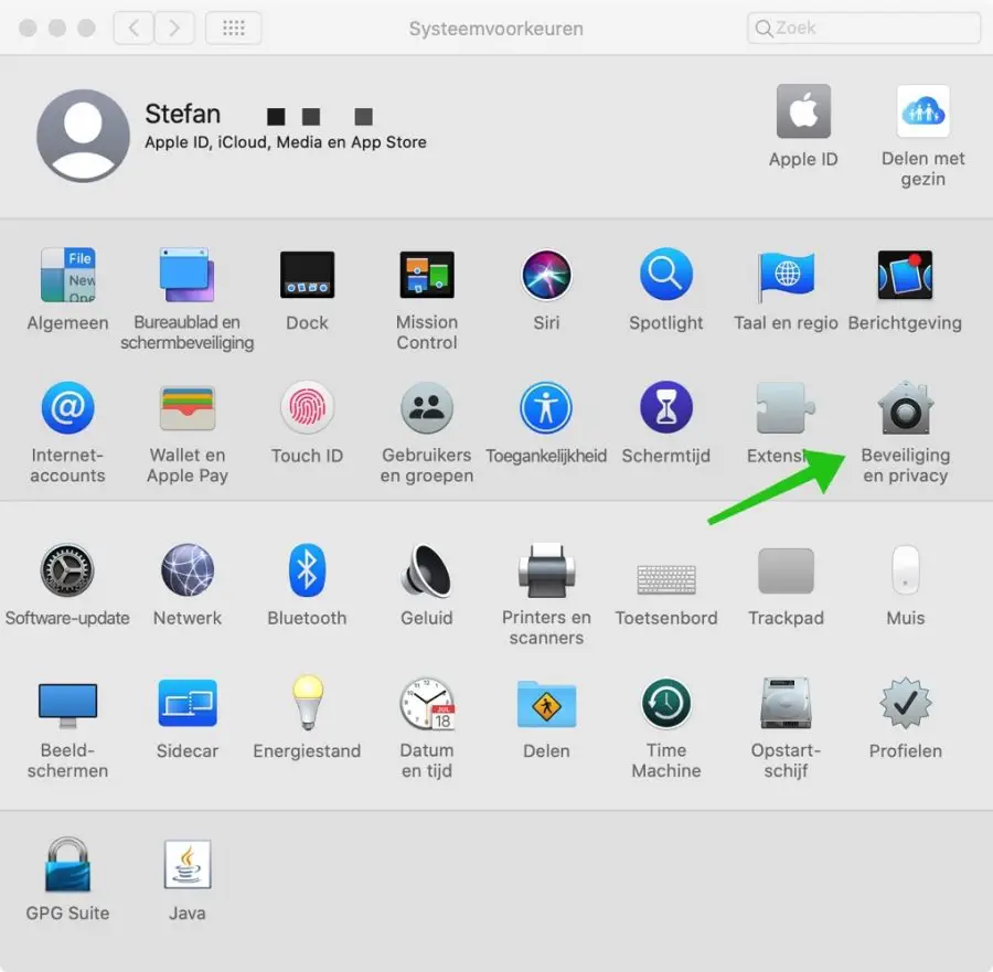 systeemvoorkeuren mac