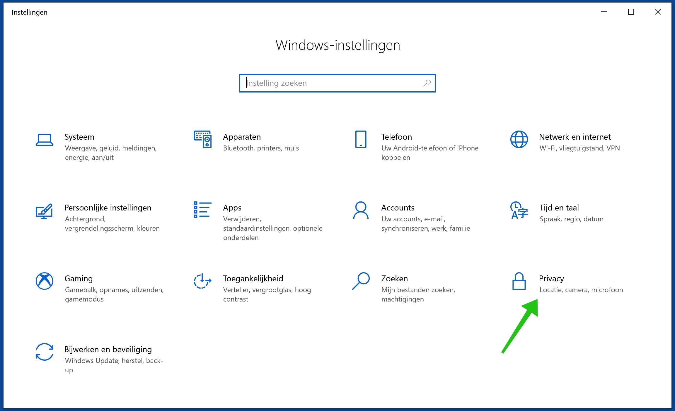 windows 10 privacy settings