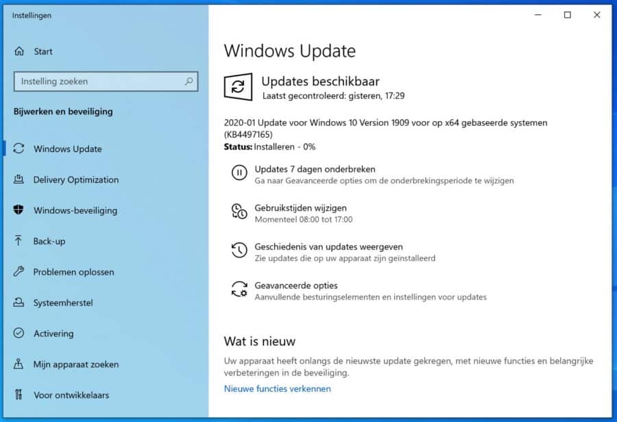 actualización de windows