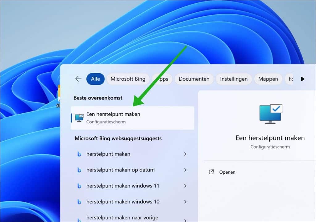 Herstelpunt maken