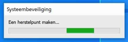 herstelpunt maken windows 10