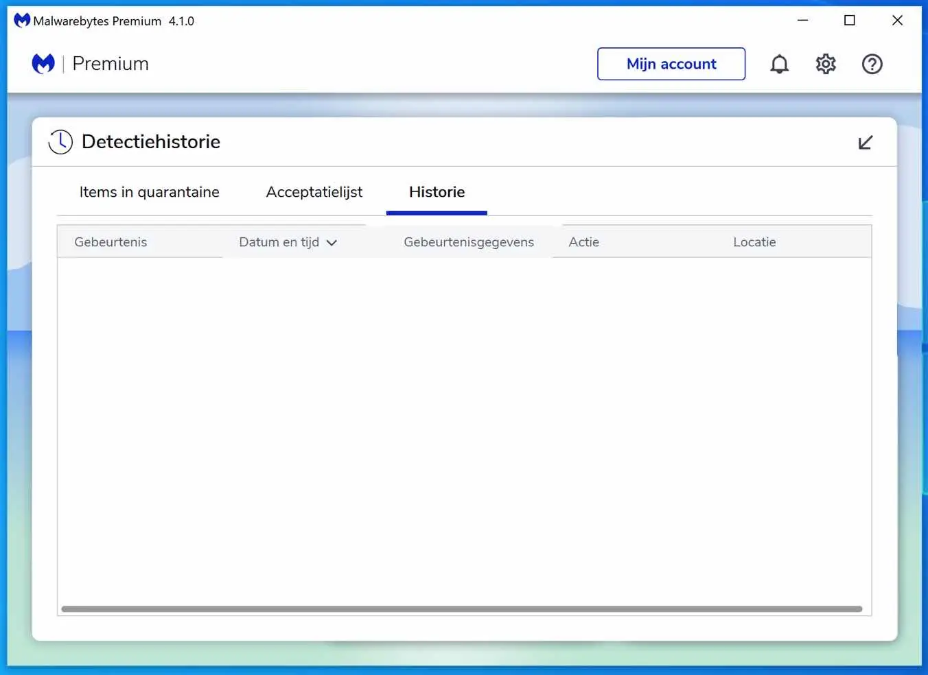 malwarebytes detectiehistorie