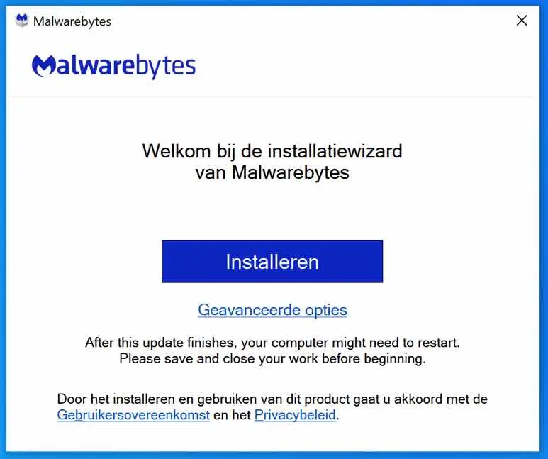 malwarebytes installeren