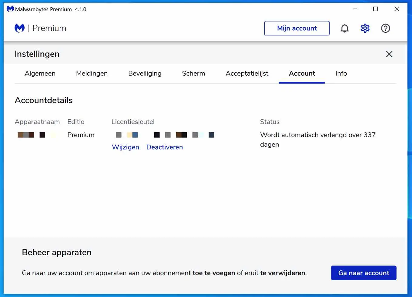 malwarebytes mijn account gegevens