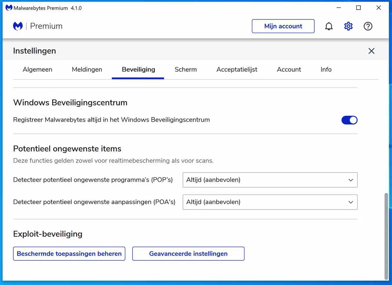malwarebytes pup bescherming