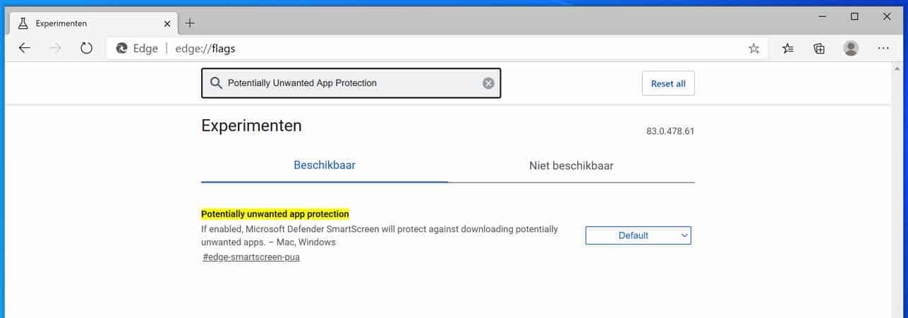 Protection des applications potentiellement indésirables dans Edge