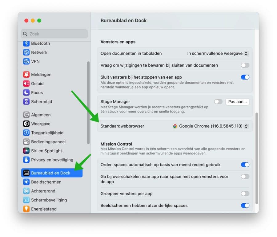 Ändern Sie den Standardbrowser auf dem Mac