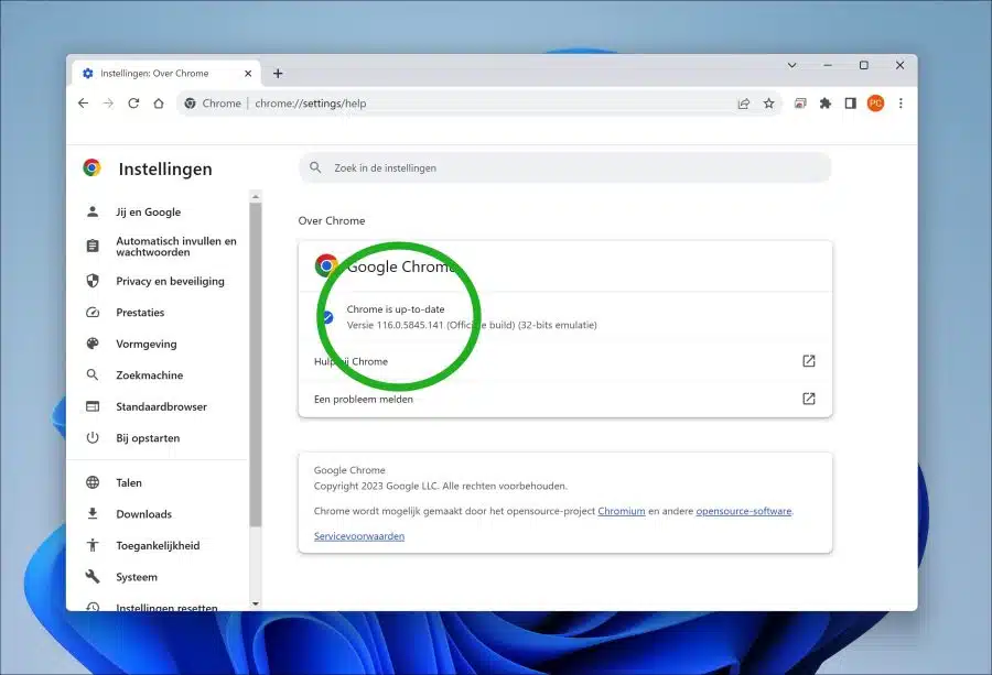 Welke Google Chrome versie heb ik
