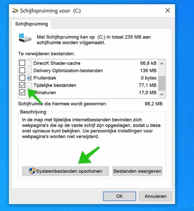 Bereinigen Sie temporäre Dateien in Windows