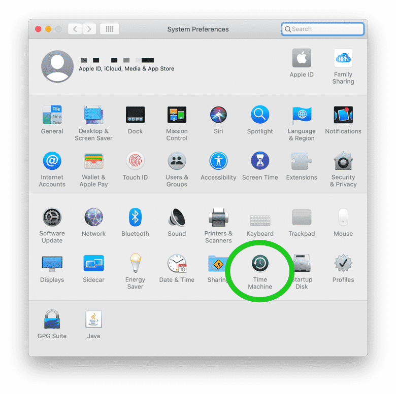 where to find time machine on mac