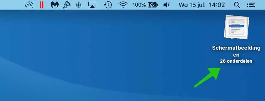 toon onderdelen stapels mac