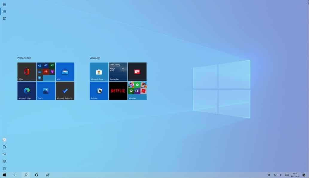 windows 10 in tablet modus