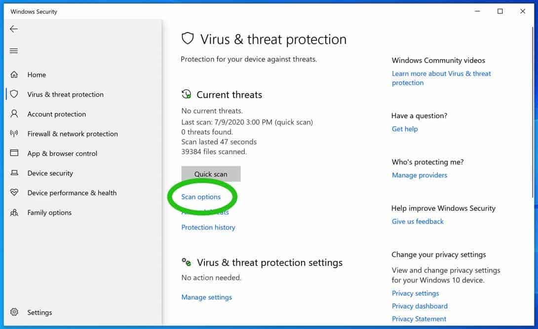 how to turn on windows defender antivirus